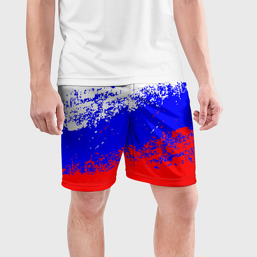 Мужские спортивные шорты Патриот - флаг / 3D-принт – фото 3
