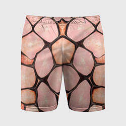 Мужские спортивные шорты Розовые пятна жирафа