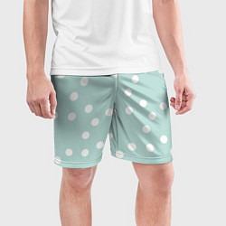 Шорты спортивные мужские Снежная морская пена, цвет: 3D-принт — фото 2