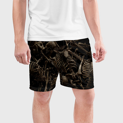 Мужские спортивные шорты Человеческие кости / 3D-принт – фото 3