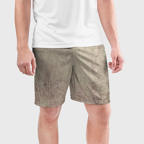 Мужские спортивные шорты Абстракция - grey pink wall / 3D-принт – фото 3