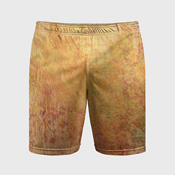 Шорты спортивные мужские Абстракция - red and yellow spots, цвет: 3D-принт
