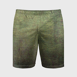 Шорты спортивные мужские Абстракция - old board painted with green paint, цвет: 3D-принт