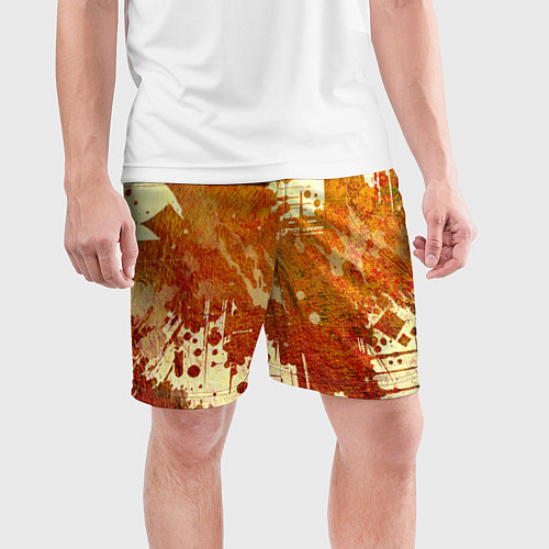 Мужские спортивные шорты Абстракция - sunspot / 3D-принт – фото 3