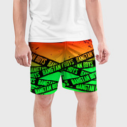 Шорты спортивные мужские Bangtan Boys steel grunge, цвет: 3D-принт — фото 2