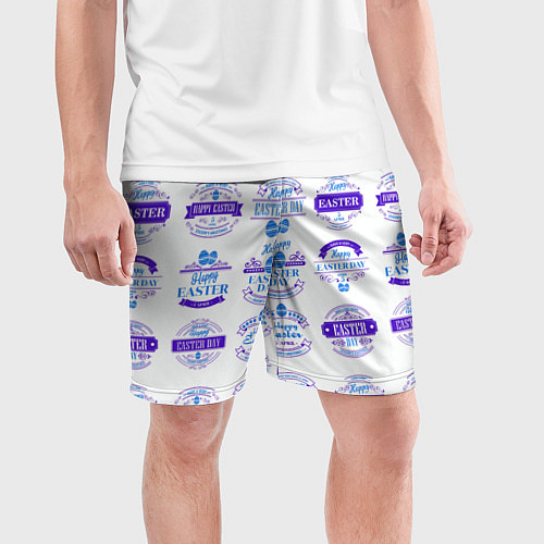 Мужские спортивные шорты Easter holidays / 3D-принт – фото 3