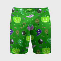 Шорты спортивные мужские Halloween green, цвет: 3D-принт