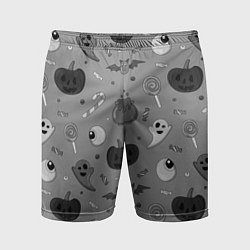 Шорты спортивные мужские Halloween grey, цвет: 3D-принт