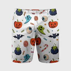 Шорты спортивные мужские Halloween pumpkin show, цвет: 3D-принт