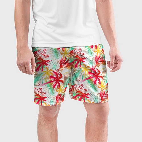 Мужские спортивные шорты Palm red yellow / 3D-принт – фото 3