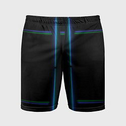 Мужские спортивные шорты Color black green blue lines