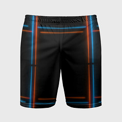 Мужские спортивные шорты Neon black red blue
