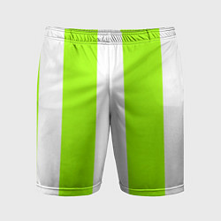 Мужские спортивные шорты Color light green white stripes