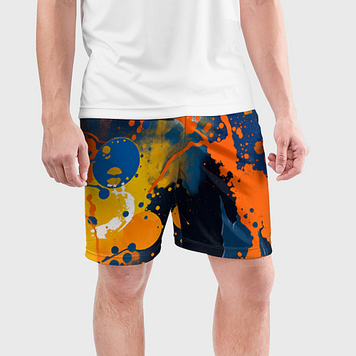 Мужские спортивные шорты Краска на стене / 3D-принт – фото 3