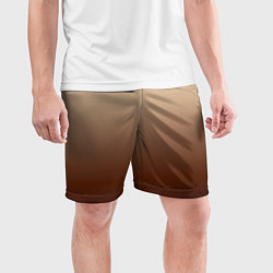 Шорты спортивные мужские Мокко мусс омбре, цвет: 3D-принт — фото 2