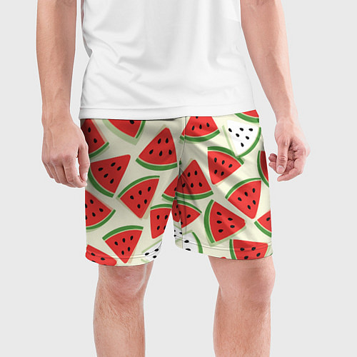 Мужские спортивные шорты Арбузный паттерн / 3D-принт – фото 3