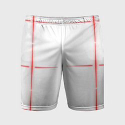 Шорты спортивные мужские Color white red stripes, цвет: 3D-принт