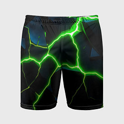 Шорты спортивные мужские Green split, цвет: 3D-принт