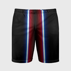 Шорты спортивные мужские Color white blue red neon, цвет: 3D-принт