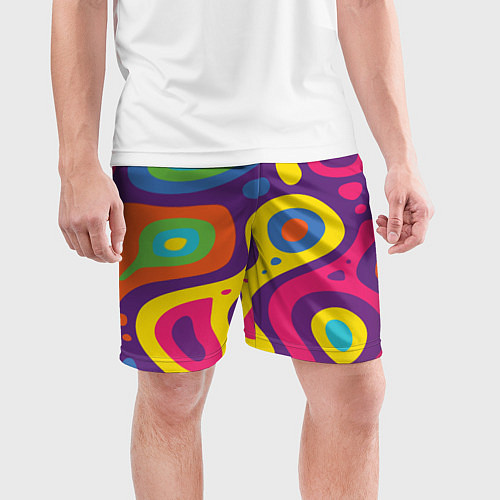 Мужские спортивные шорты Abstract tac / 3D-принт – фото 3