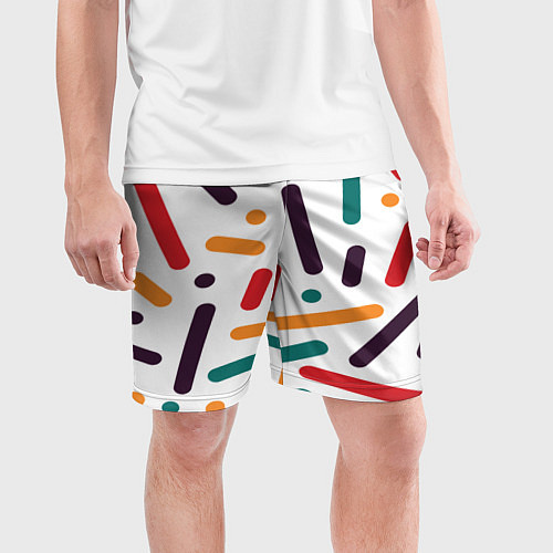 Мужские спортивные шорты Oval oil / 3D-принт – фото 3