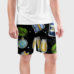 Шорты спортивные мужские Новогодний вайб, цвет: 3D-принт — фото 2
