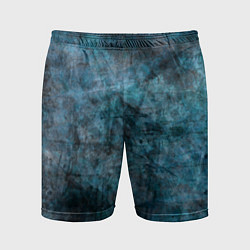 Шорты спортивные мужские Абстракция - dark blue, цвет: 3D-принт