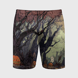 Шорты спортивные мужские Призрачный лес, цвет: 3D-принт