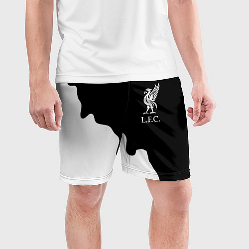 Мужские спортивные шорты Ливерпуль краски разводы / 3D-принт – фото 3
