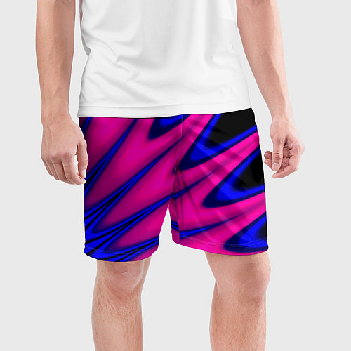 Мужские спортивные шорты Multicolored color neon / 3D-принт – фото 3