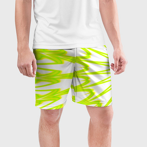 Мужские спортивные шорты Color neon green / 3D-принт – фото 3