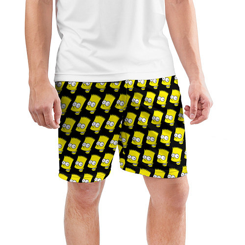 Мужские спортивные шорты Барт Симпсон: узор / 3D-принт – фото 3
