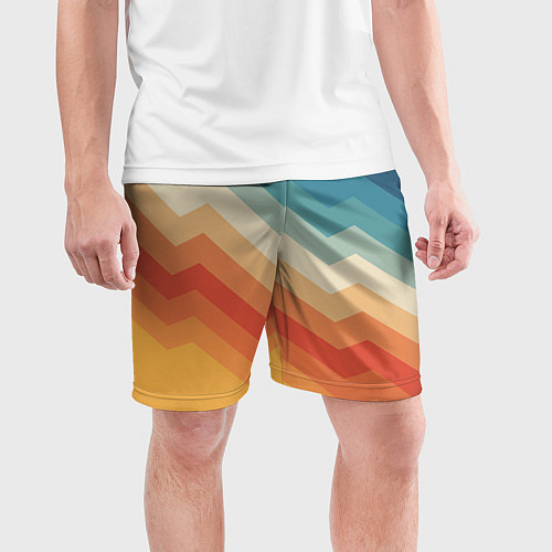 Мужские спортивные шорты Полосы / 3D-принт – фото 3
