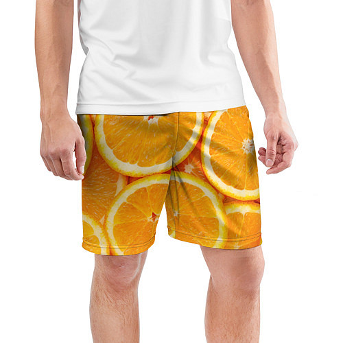 Мужские спортивные шорты Апельсин / 3D-принт – фото 3