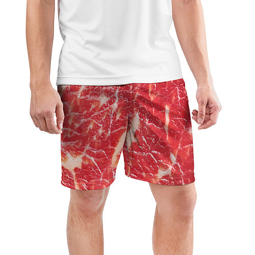 Мужские спортивные шорты Мясо / 3D-принт – фото 3