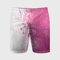 Шорты спортивные мужские Белый и розовый, цвет: 3D-принт