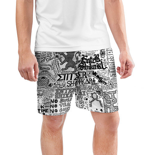 Мужские спортивные шорты Enter Shikari: Words / 3D-принт – фото 3