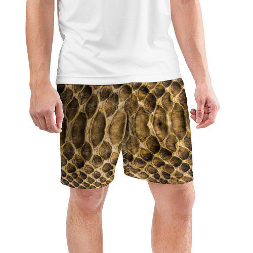 Мужские спортивные шорты Змеиная кожа / 3D-принт – фото 3