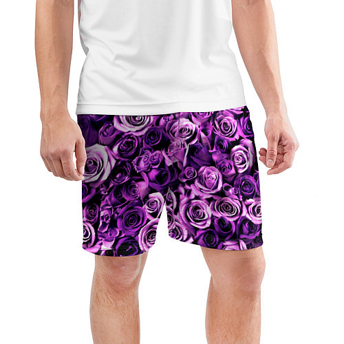 Мужские спортивные шорты Цветочки / 3D-принт – фото 3