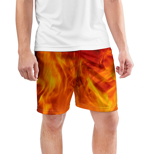 Мужские спортивные шорты Огонь 2 / 3D-принт – фото 3