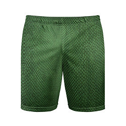 Шорты спортивные мужские Змеиная зеленая кожа, цвет: 3D-принт