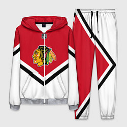 Костюм мужской NHL: Chicago Blackhawks, цвет: 3D-меланж