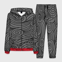 Костюм мужской Gray pattern, цвет: 3D-красный
