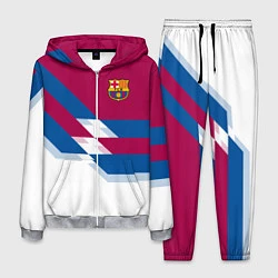 Костюм мужской Barcelona FC: White style, цвет: 3D-меланж