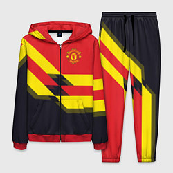 Костюм мужской Man UTD FC: Black style, цвет: 3D-красный