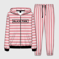 Костюм мужской Black Pink: Striped Geometry, цвет: 3D-черный