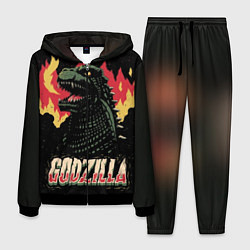 Костюм мужской Flame Godzilla, цвет: 3D-черный
