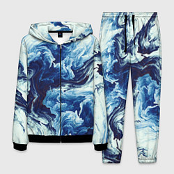 Костюм мужской Абстракция смешивание разводы, цвет: 3D-черный