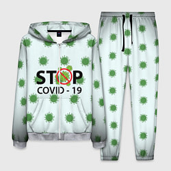 Костюм мужской Stop COVID, цвет: 3D-меланж