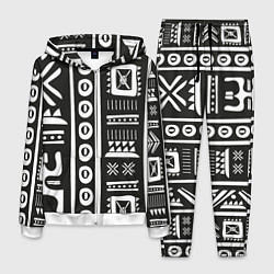 Костюм мужской Этнический узор, цвет: 3D-белый